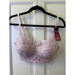 Maidenform Wireless Converable Purple Lace Lined Bra Size 38 C - NWT
